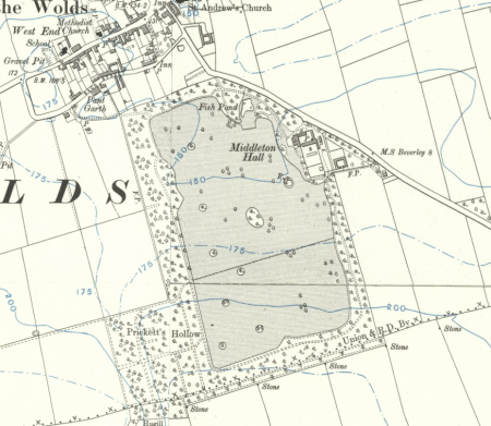 Middleton Hall parkland. OS 6" revised edition surveyed 1909. National Library of Scotland. CC-BY-NC-SA