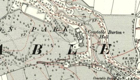 Ordnance Survey 6 inch map 1910/11 Historic map showing house and surrounding landscape