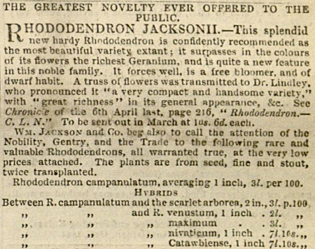 Advert Gardeners Chronicle