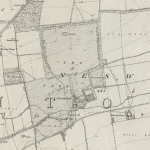 Neswick Hall parkland from OS 1st edition 6" map, surveyed 1851. National Library of Scotland. CC-BY-NC-SA